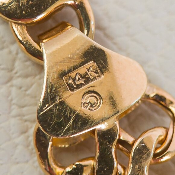 Italian 14k Gold Flexible Link Bracelet - Picture 7 of 15